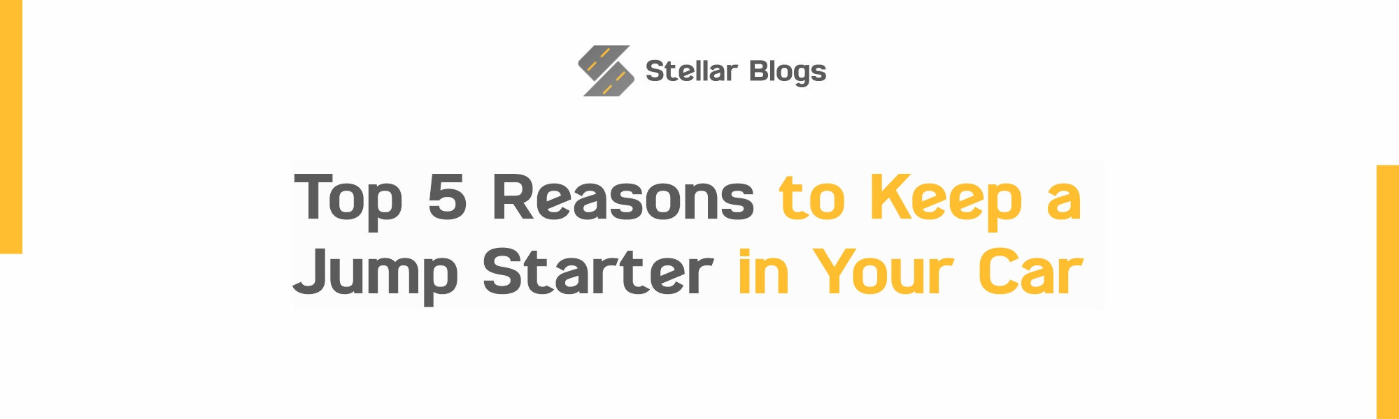 Top 5 Reasons to Keep a Jump Starter in Your Car