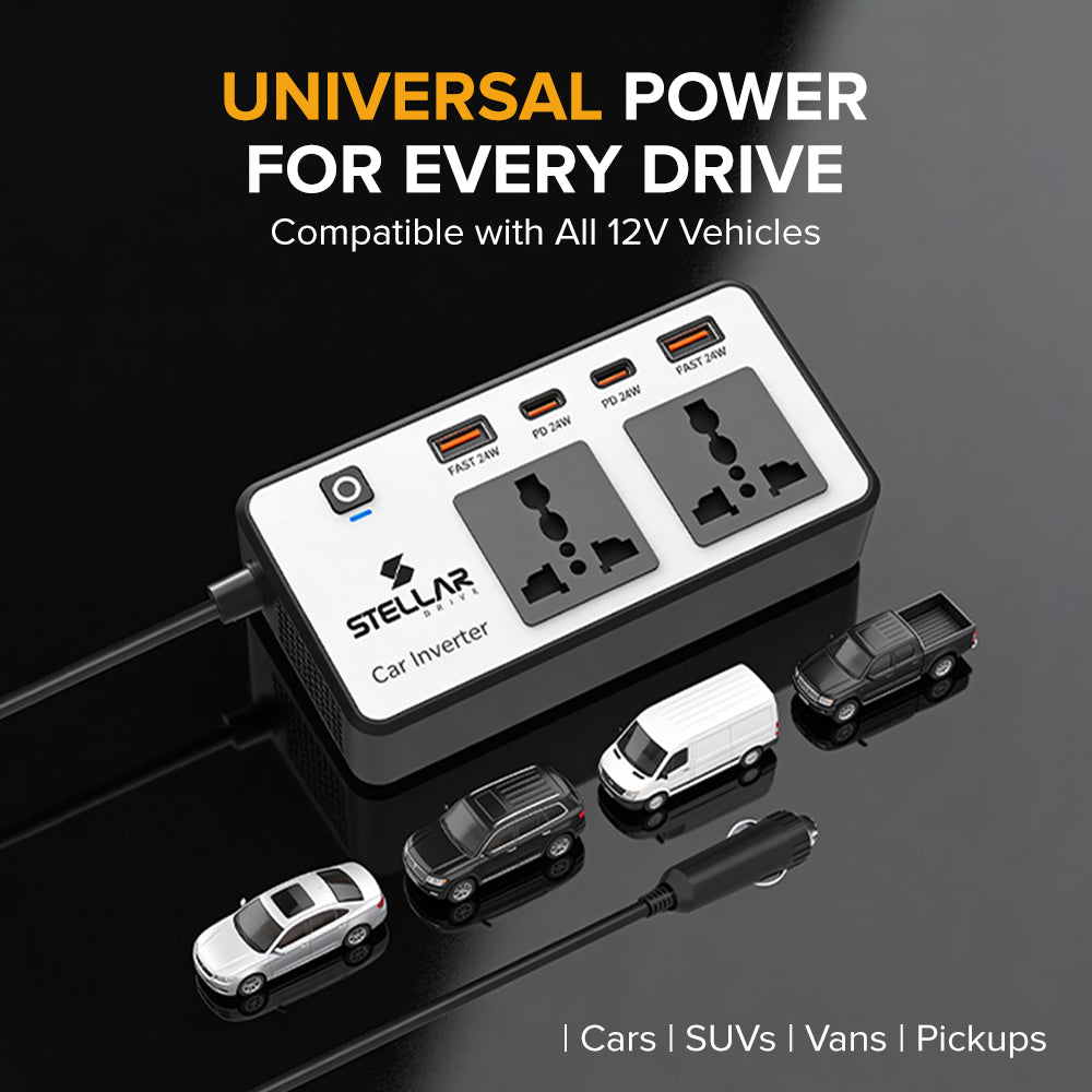 Stellar Drive XC-200 Pro Lapdrive | 200W Car Laptop Charger