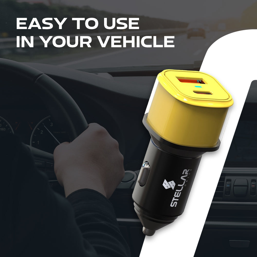 Stellar Drive XC-36 Torq Charge GT | 130W Fast Car Mobile Charger with PD