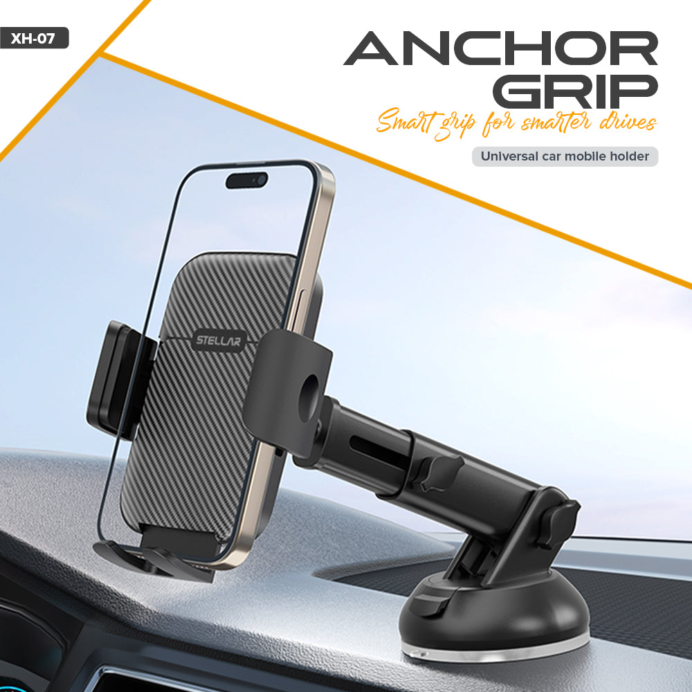 XH-07 ANCHOR GRIP — Dual Mount Gravity Lock Car Mobile Holder