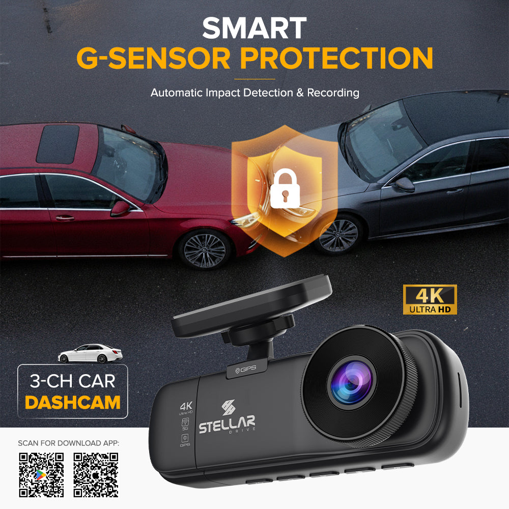 SD-X4 Fusion Dashcam | 4K+1K+1K | GPS log | 5GHz Wi-Fi