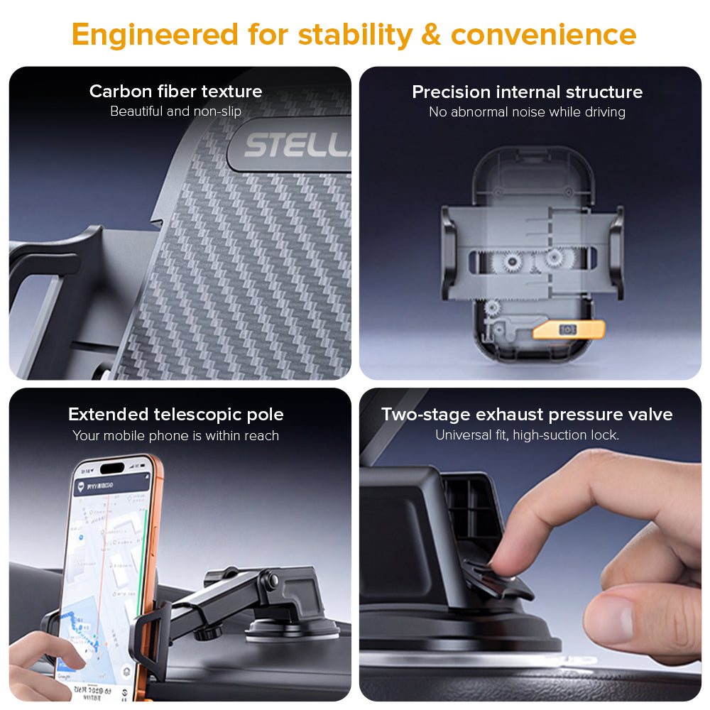XH-05 ROAD GRIP — Heavy Duty Suction Car Mobile Holder