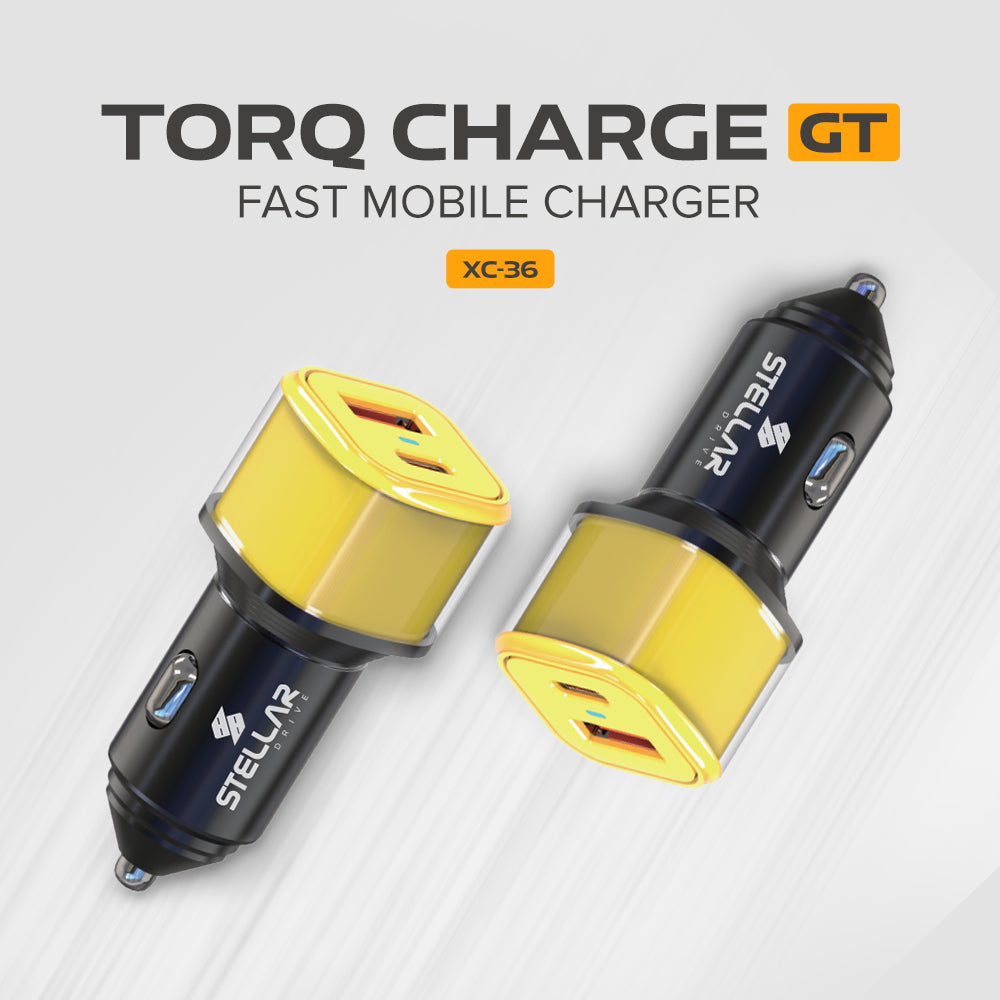 Stellar Drive XC-36 Torq Charge GT | 130W Fast Car Mobile Charger with PD