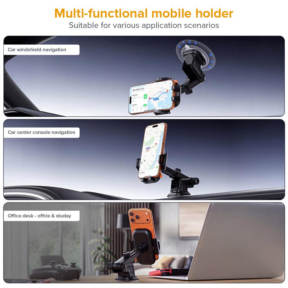 XH-05 ROAD GRIP — Heavy Duty Suction Car Mobile Holder