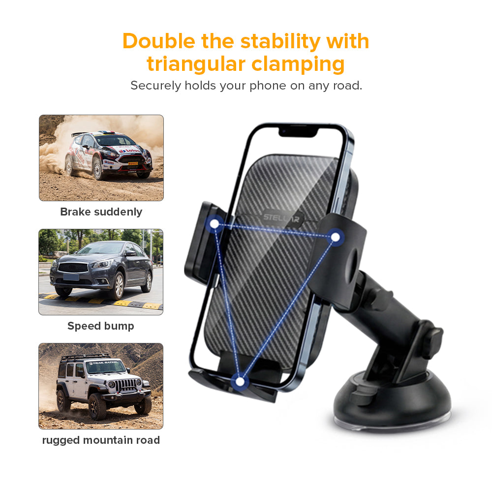 XH-07 ANCHOR GRIP — Dual Mount Gravity Lock Car Mobile Holder