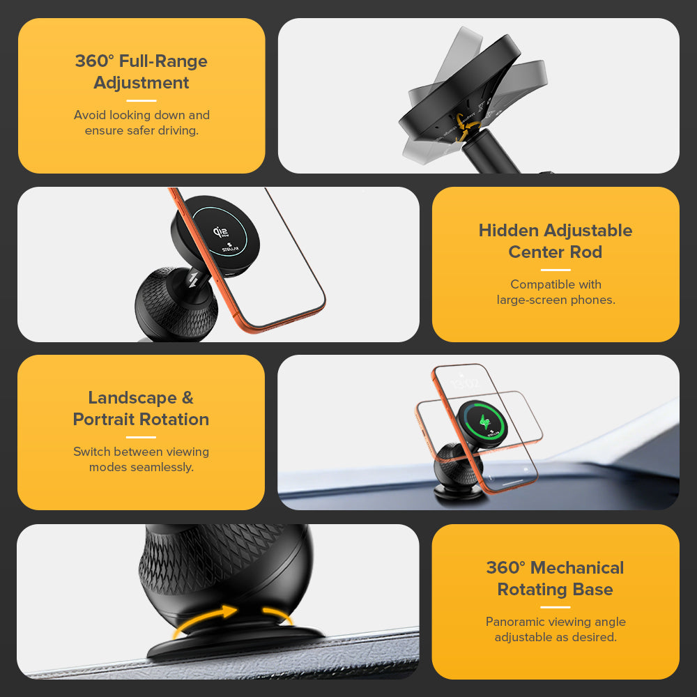 XC-96 ORBIT Qi2 25W Magnetic Wireless Car Charger