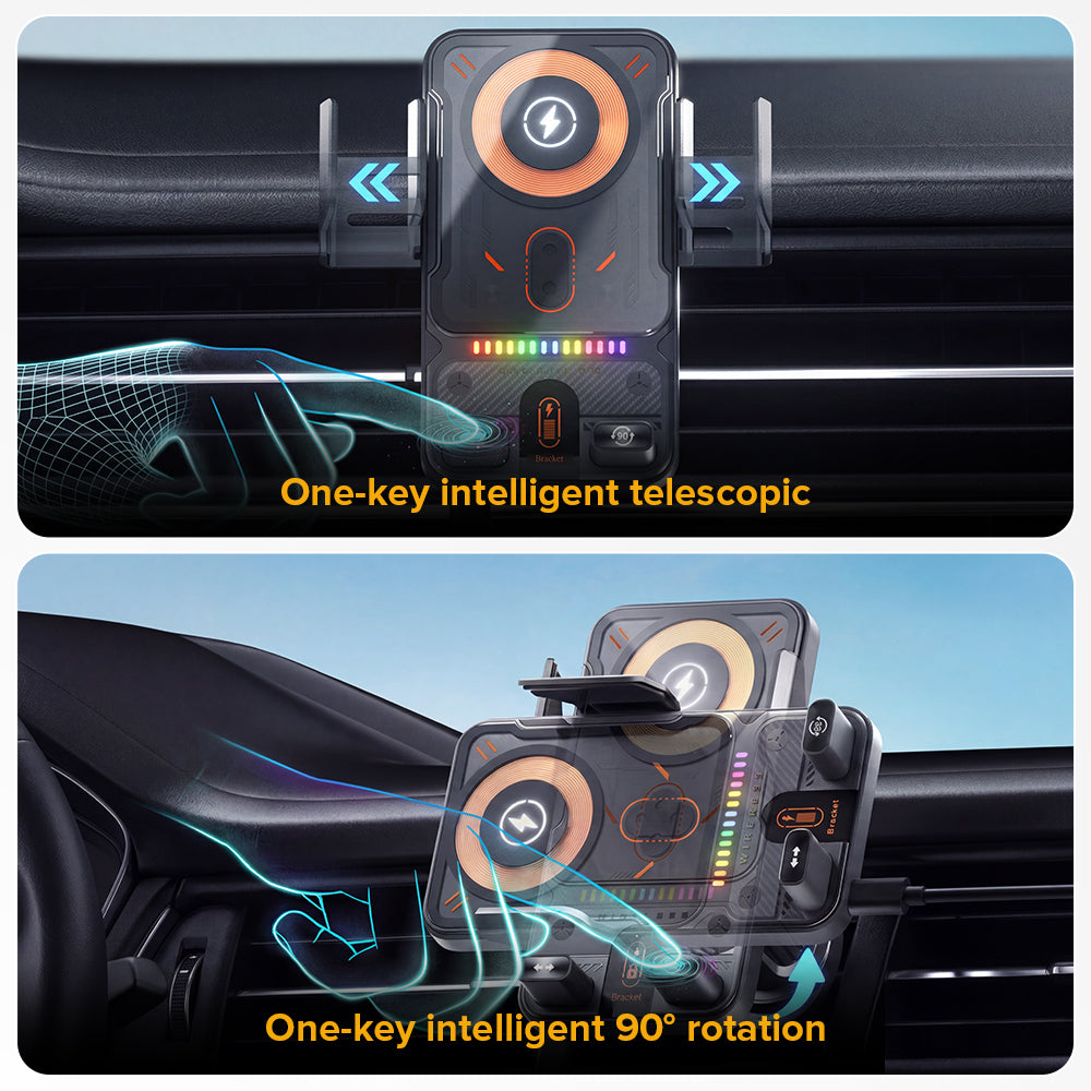 Stellar Drive XC-90 CHARGE X — 15W Auto-Clamp Wireless Car Charger