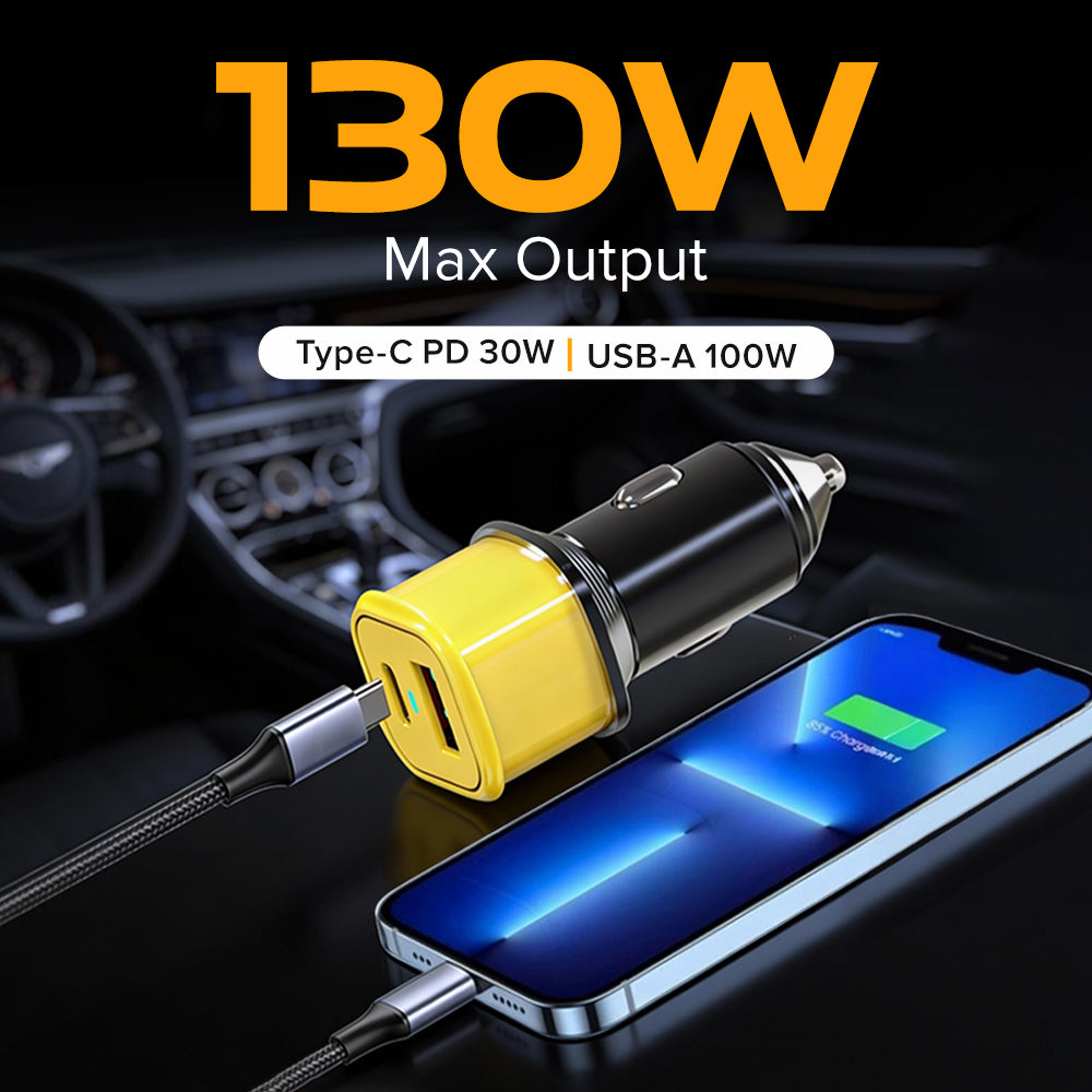 Stellar Drive XC-36 Torq Charge GT | 130W Fast Car Mobile Charger with PD