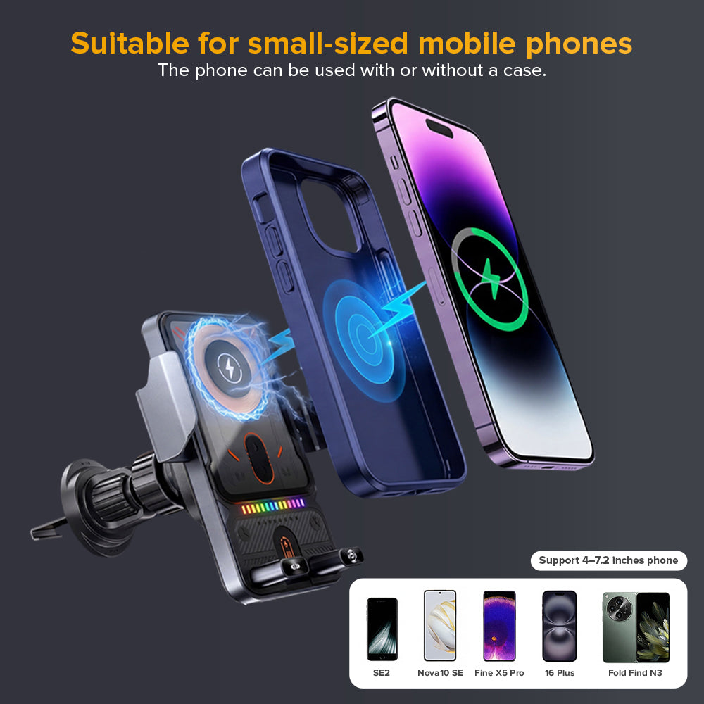 Stellar Drive XC-90 CHARGE X — 15W Auto-Clamp Wireless Car Charger