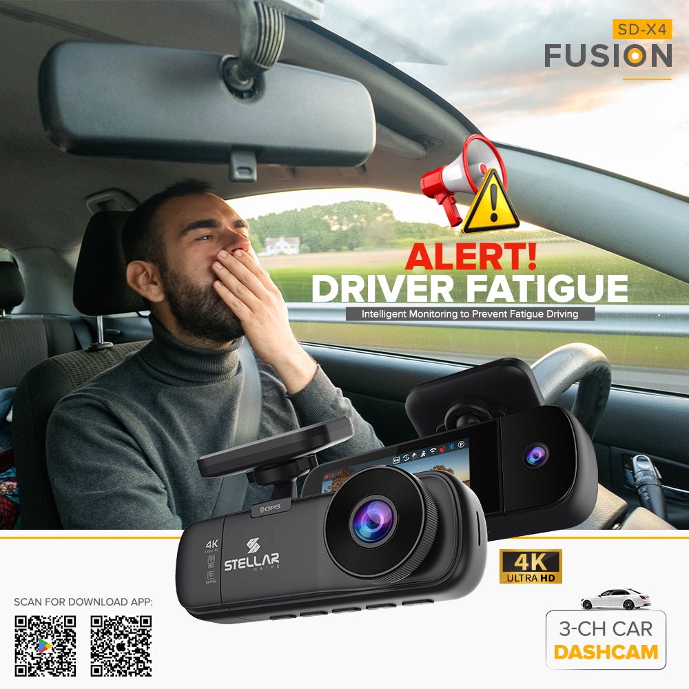 SD-X4 Fusion Dashcam | 4K+1K+1K | GPS log | 5GHz Wi-Fi