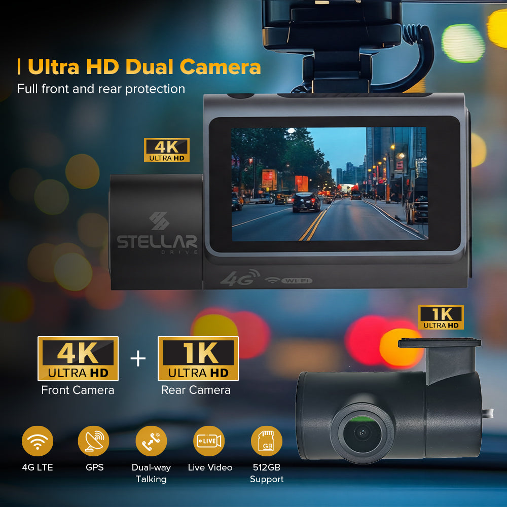 SD-4G LIVE ULTRA – 4G LTE Smart Dashcam | 4K+1K