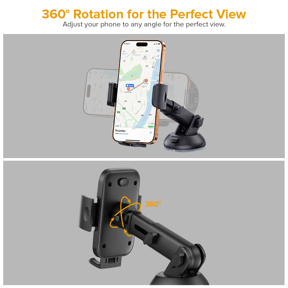 XH-07 ANCHOR GRIP — Dual Mount Gravity Lock Car Mobile Holder