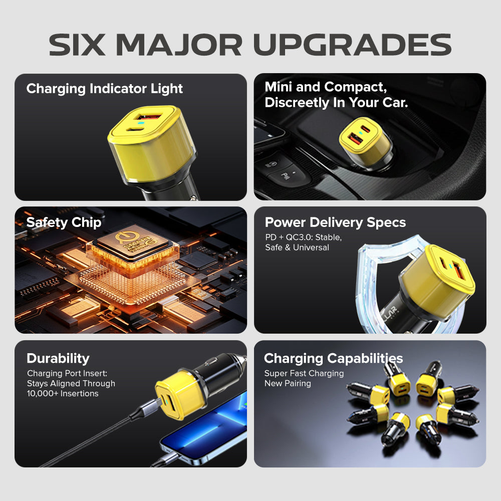 Stellar Drive XC-36 Torq Charge GT | 130W Fast Car Mobile Charger with PD