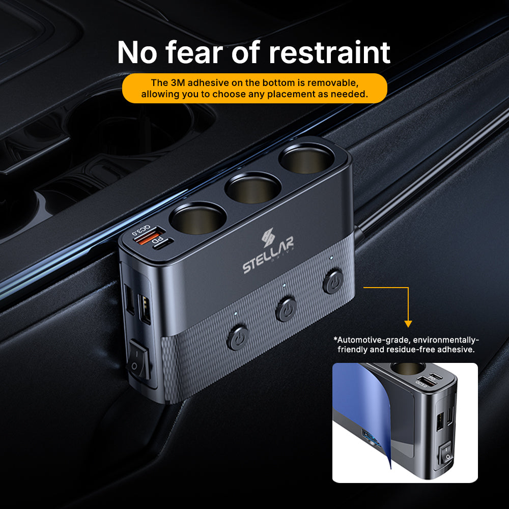 STELLAR DRIVE XC-28 | 128W 7-in-1 Car Mobile Charger | Works with Cars & Trucks