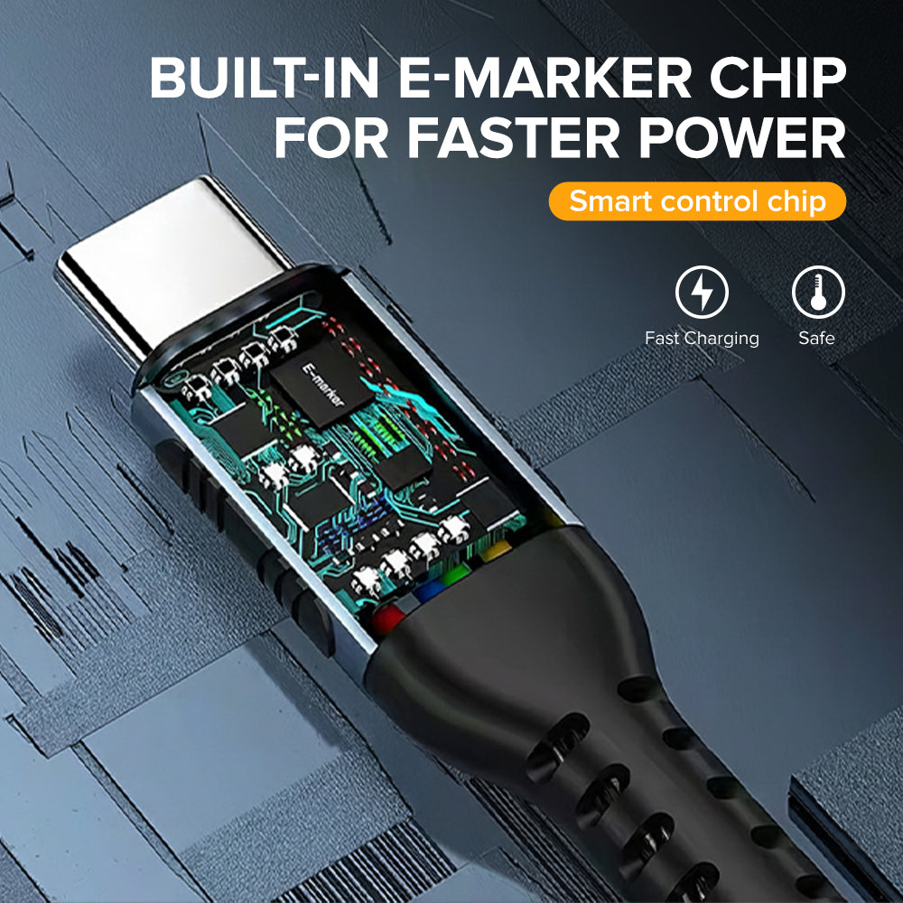 Stellar Drive XC-25 Turbo Cord | 100W 6A Fast Charging Type-C Cable