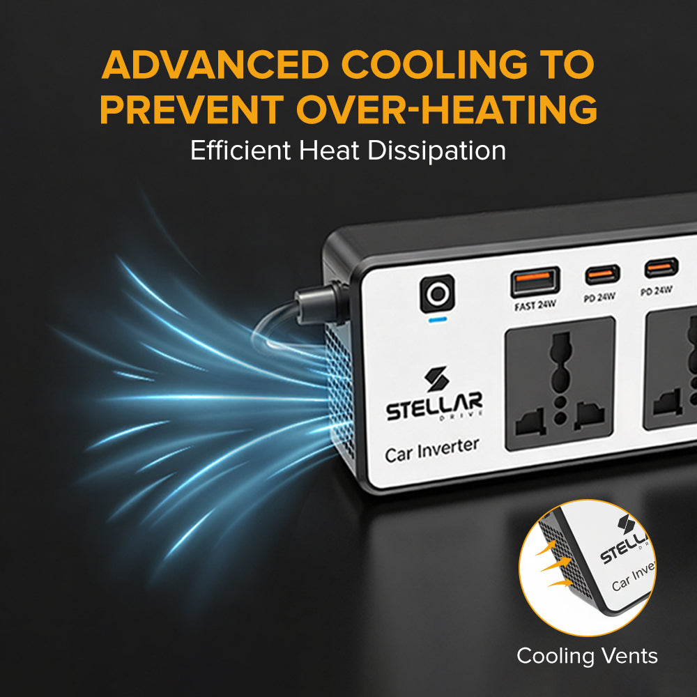 Stellar Drive XC-200 Pro Lapdrive | 200W Car Laptop Charger