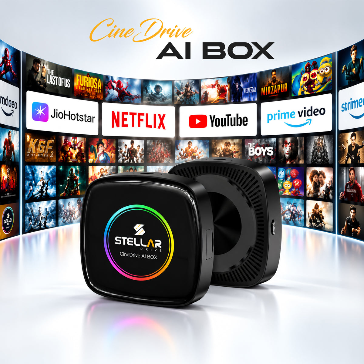 CineDrive AI Box | 4K | Android 15 | CarPlay | HDMI