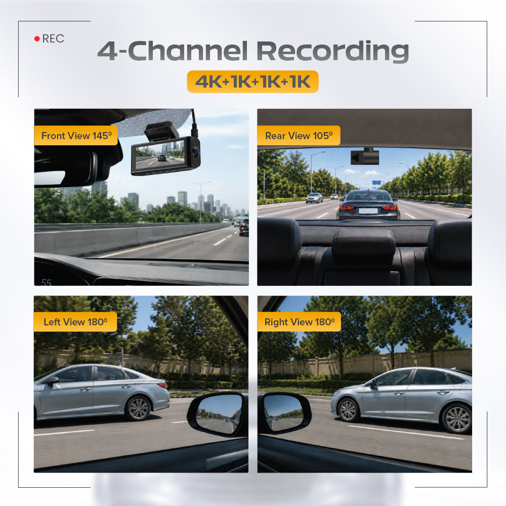 SD-X5 Quadcam Pro | 4 channel | 128GB SD Card | Fisheye lens
