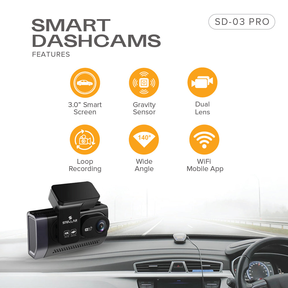 STELLAR DRIVE SD-03 Pro Car Dashcam 4K+2.5K