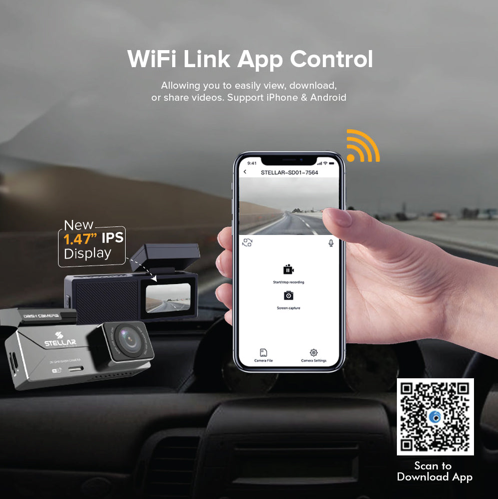 STELLAR DRIVE SD-01 2K Car Dashcam