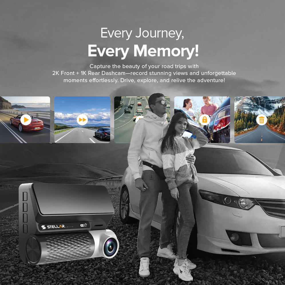 STELLAR DRIVE SD-02 Pro Car Dashcam 2K+1K