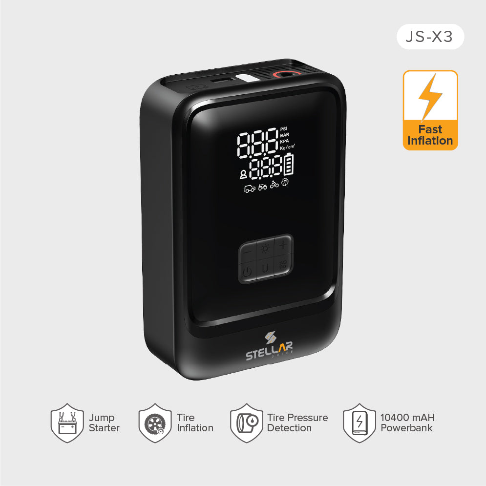 STELLAR DRIVE JS-X3 Jump Starter + Tire Inflator