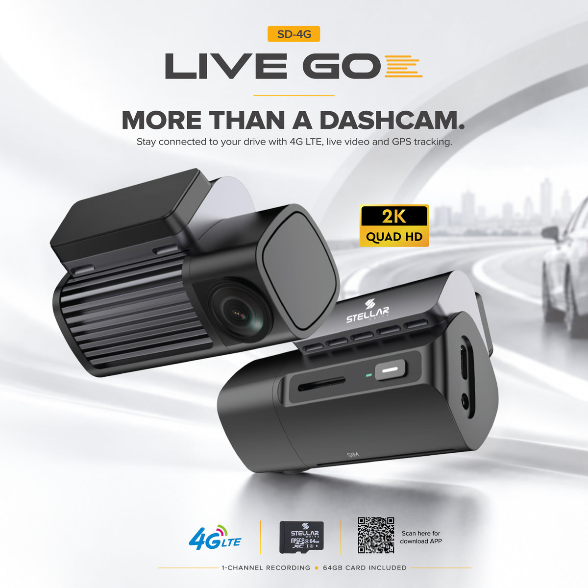 SD-4G Live Go 4G Dashcam – Live View & GPS | Stellar Drive