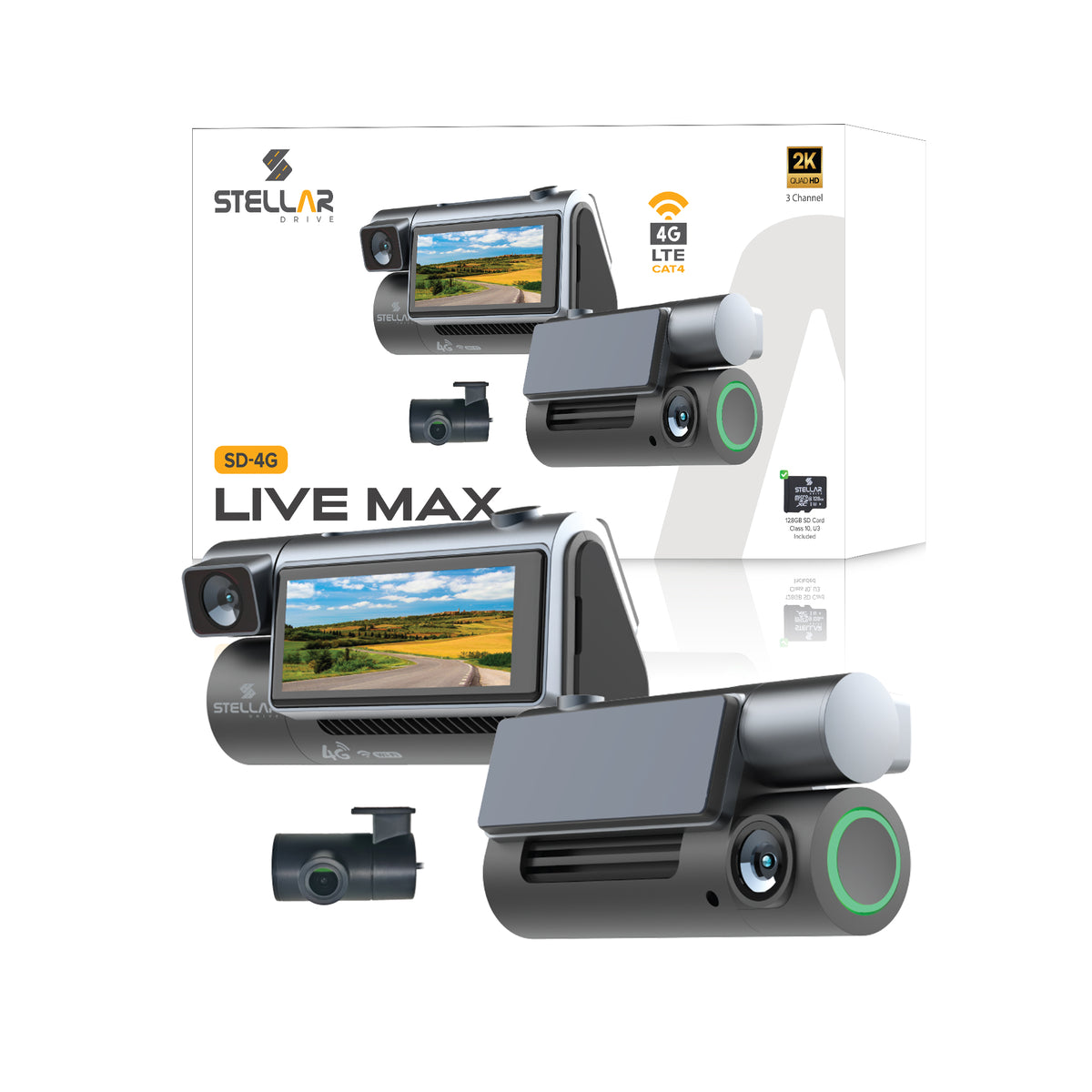 SD-4G Live Max | 3 Channel 4G LTE Dashcam | Live GPS
