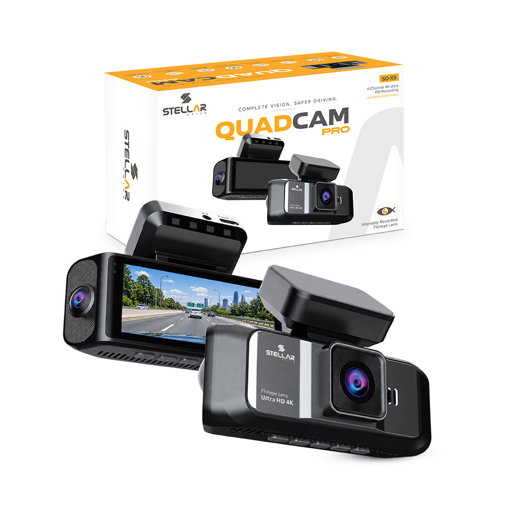 SD-X5 Quadcam Pro | 4 channel | 128GB SD Card | Fisheye lens