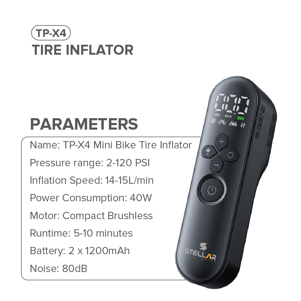 STELLAR DRIVE TP-X4 Bike Tire Inflator