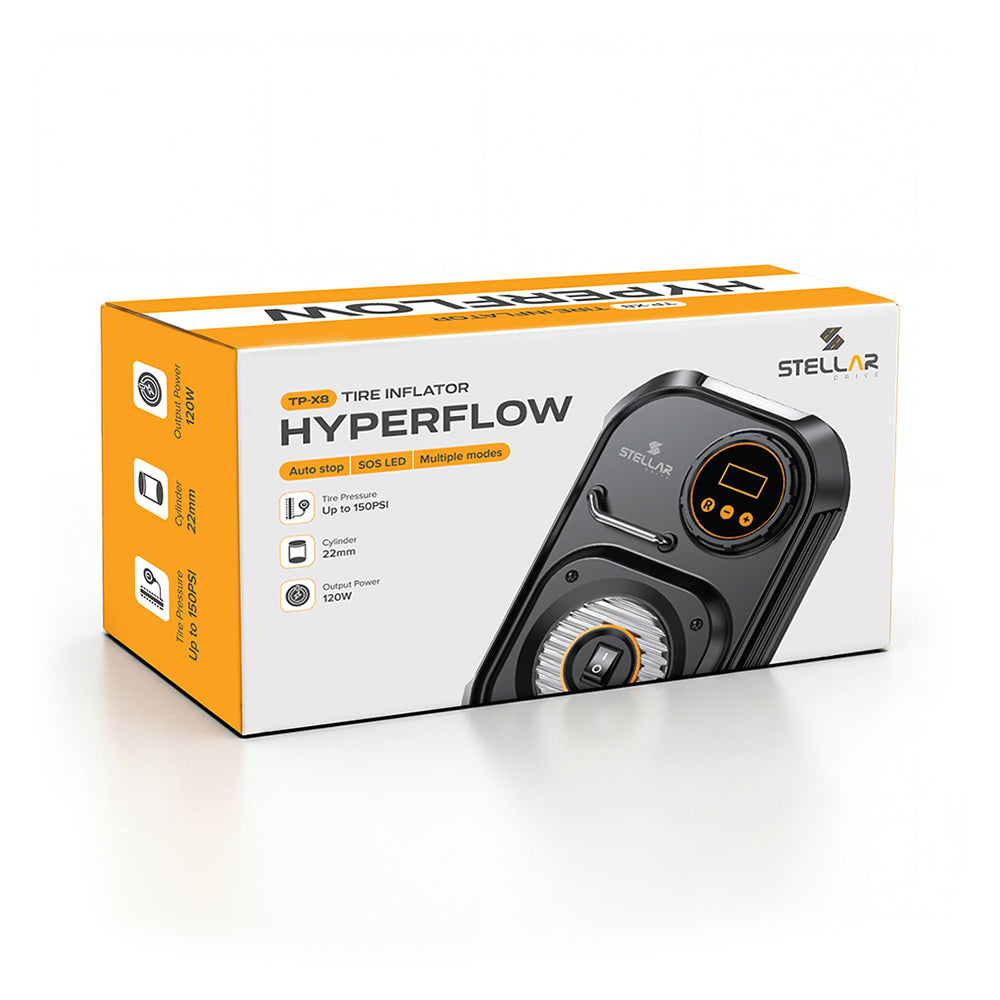 TP-X8 Hyperflow Tire Inflator | 22mm Cylinder | 12V Power