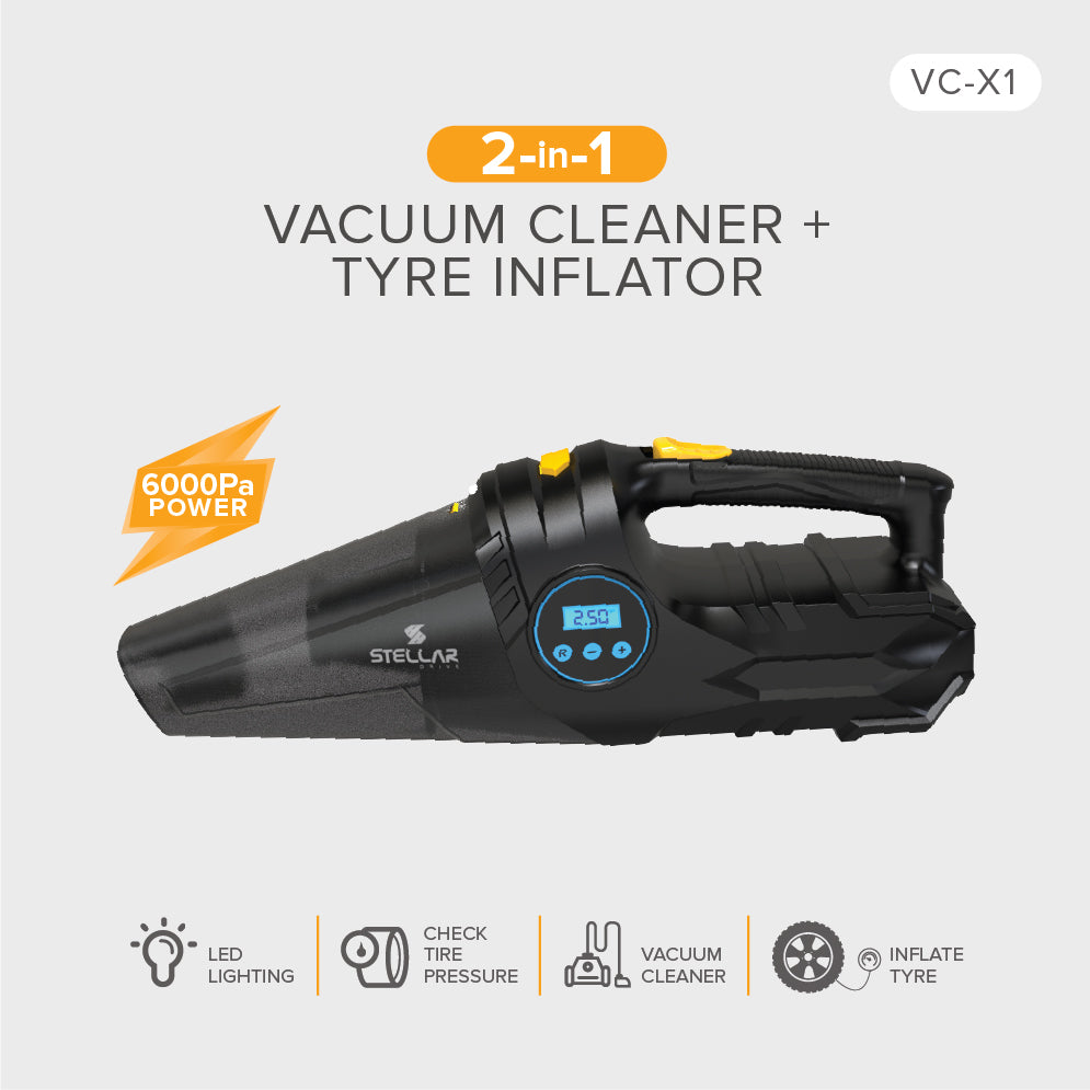 STELLAR DRIVE VC-X1 Vacuum Cleaner + Tire Inflator