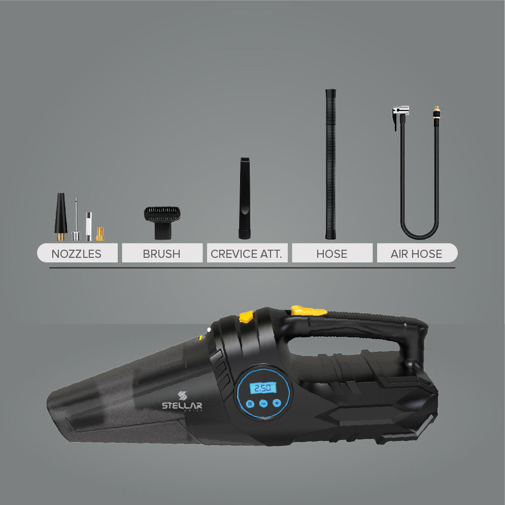 STELLAR DRIVE VC-X1 Vacuum Cleaner + Tire Inflator