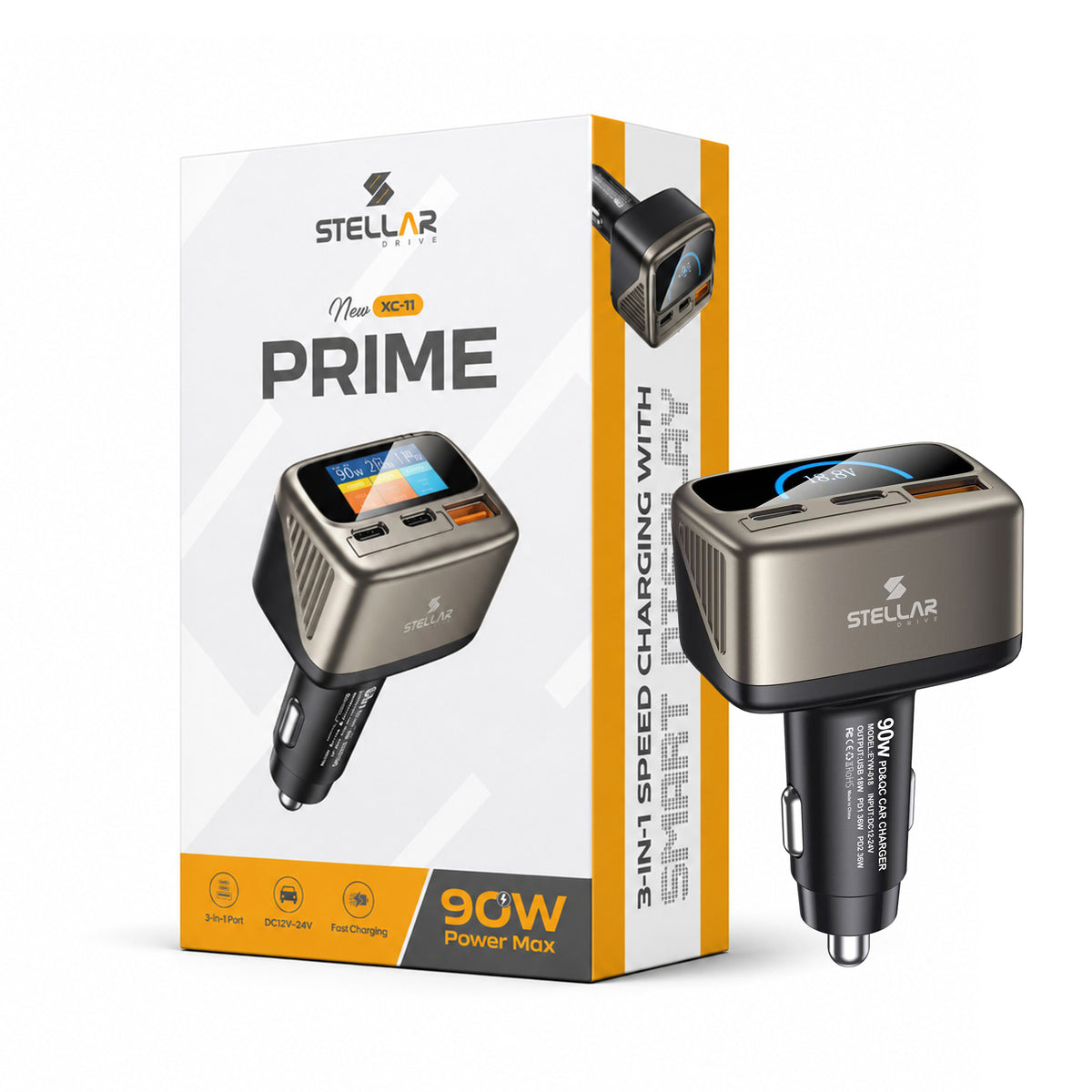 XC-11 Prime | 90W 3-in-1 Fast Charger