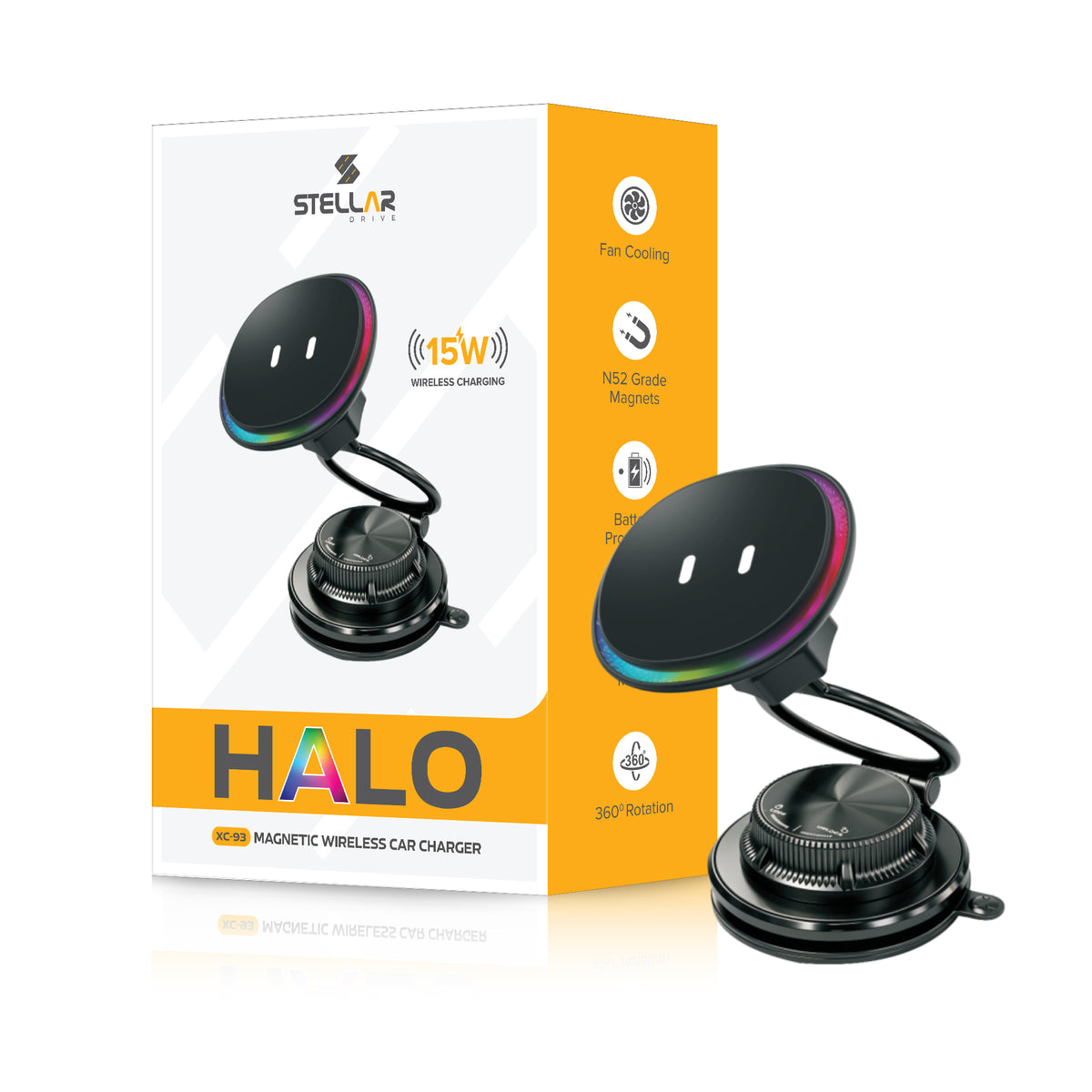 XC-93 HALO | 15W Wireless Car Charger
