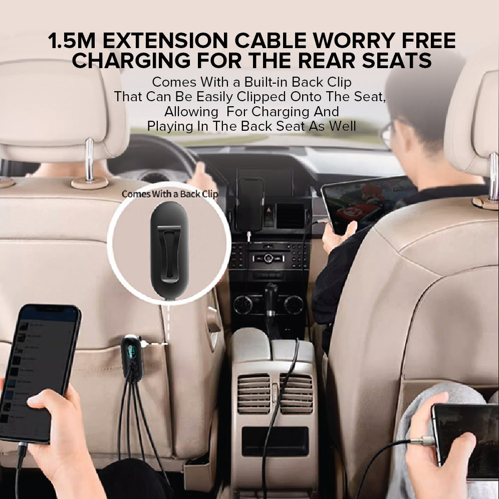 STELLAR DRIVE XC-13 | 5-in-1 Car Mobile Charger | 117W